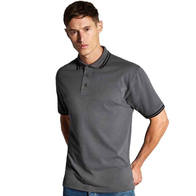 Kustom Kit Heren superwash 60c getipt klassiek poloshirt UTLT5245_charcoalblack large