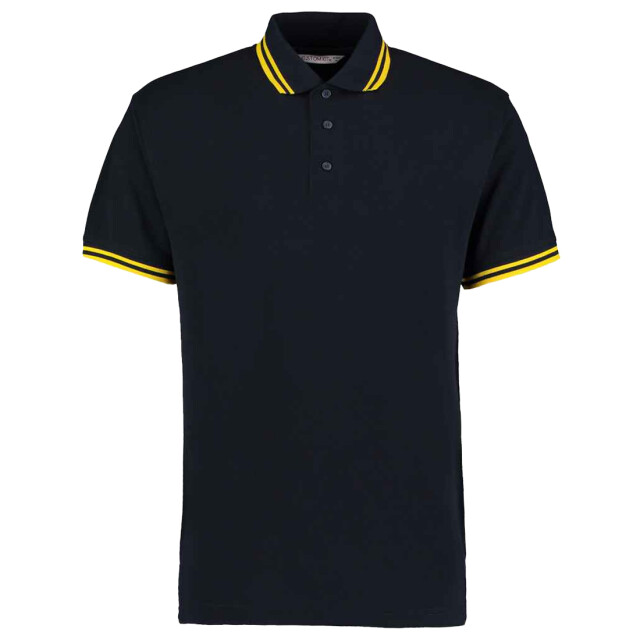 Kustom Kit Heren superwash 60c getipt klassiek poloshirt UTLT5245_navyyellow large