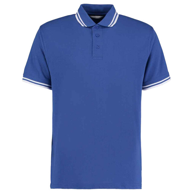Kustom Kit Heren superwash 60c getipt klassiek poloshirt UTLT5245_royalbluewhite large