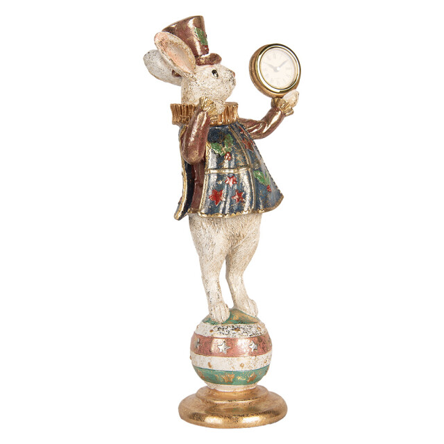 Clayre & Eef Decoratie beeld konijn 35 cm goudkleurig kunststof 3061318 large
