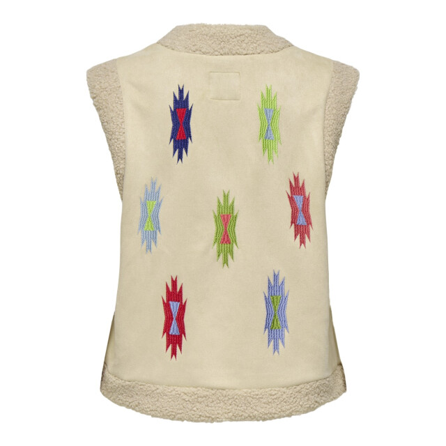 Only Onlfrida aztec emb. waistcoat cs ot zand dessin 4279.06.0002 large