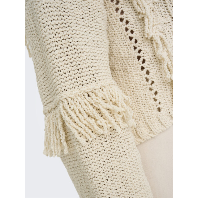 Only Rsa life ls fringe o-neck cc kn beige 4219.05.0135 large
