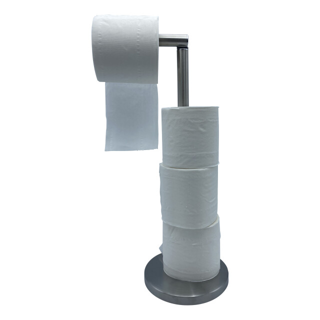 4goodz Verchroomde toiletrolhouder met reserverolhouder 15x24x53 cm - 3061828 large