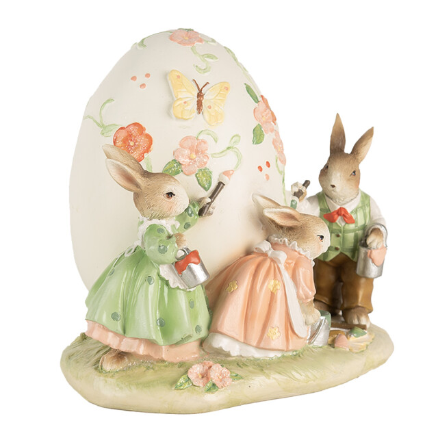 Clayre & Eef Decoratie beeld konijnen 22x17x18 cm kunststof 3061788 large