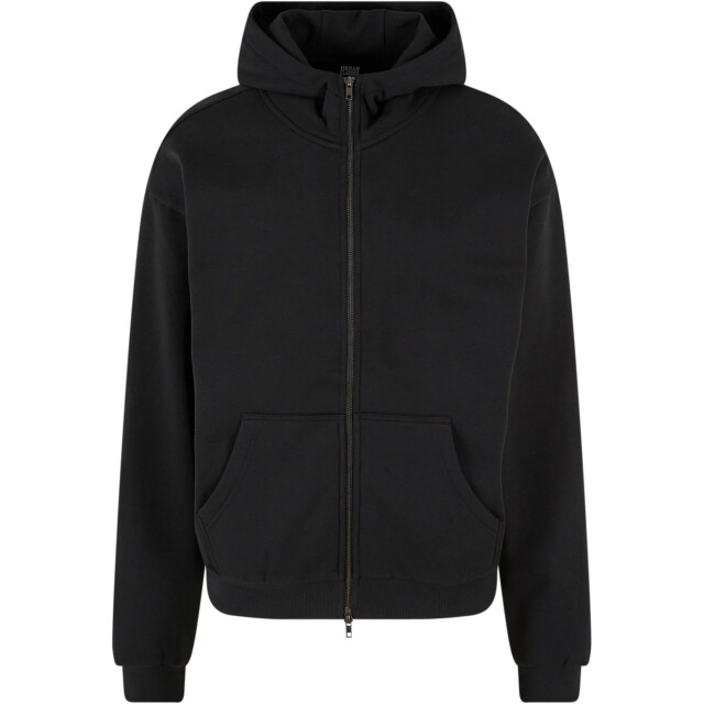 Urban Classics Heren hoge hals full zip hoodie UTTN1057_black large