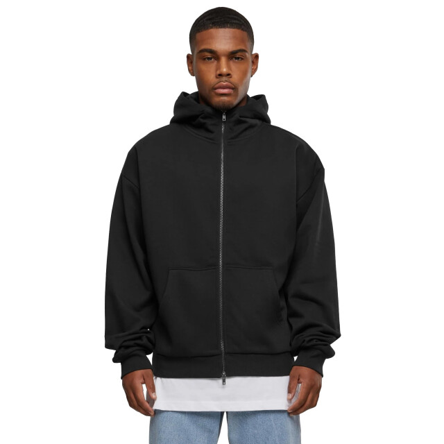 Urban Classics Heren hoge hals full zip hoodie UTTN1057_black large