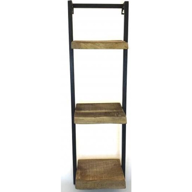 Vtw Living Wandrek van mangohout industrieel wandrek hout en metaal wandrekken - 3061985 large