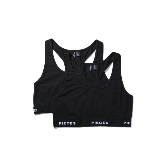 Pieces Dames bh pclogo 2-pack 17151107-Zwart large