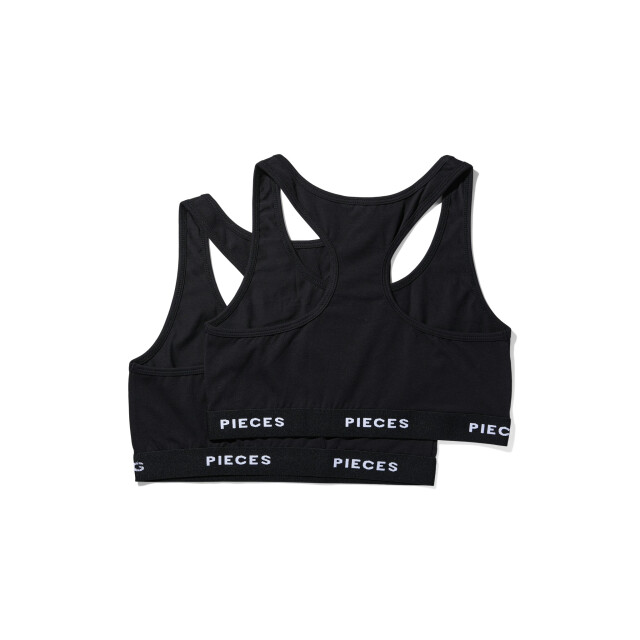 Pieces Dames bh pclogo 2-pack 17151107-Zwart large