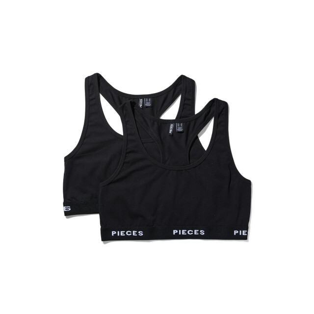 Pieces Dames bh pclogo 2-pack 17151107-Zwart large