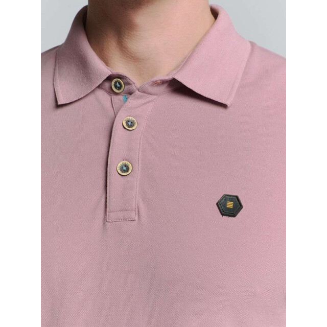 No Excess Polo pique garment dyed mauve 27380201SN-146 large