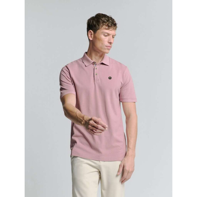No Excess Polo pique garment dyed mauve 27380201SN-146 large