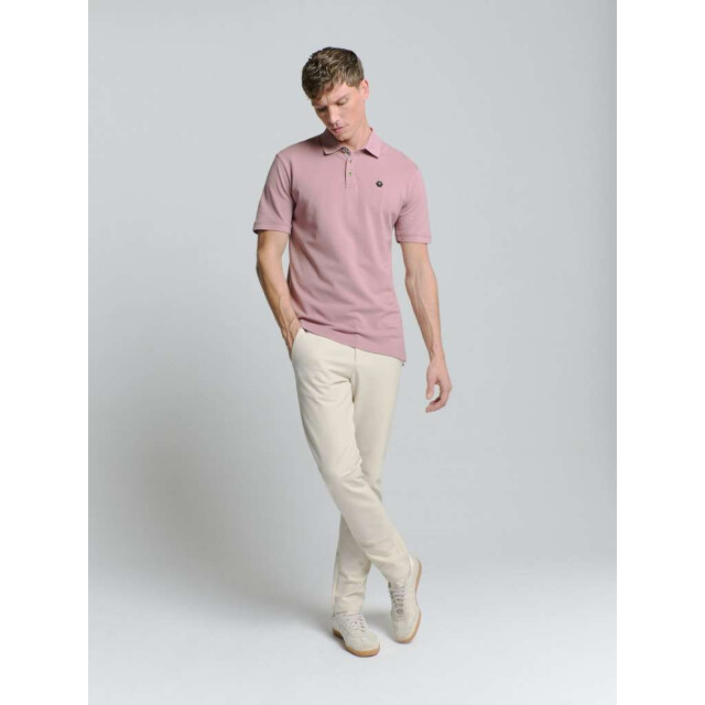 No Excess Polo pique garment dyed mauve 27380201SN-146 large