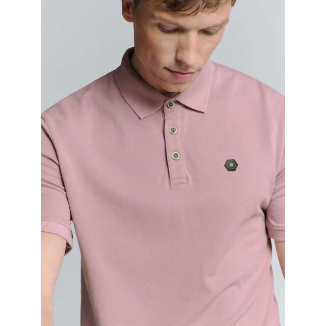 No Excess Polo pique garment dyed mauve 27380201SN-146 large