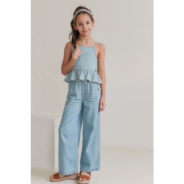 Like Flo Zomer jeans broek meisjes denim chambrey fleur F502-5607-181 large