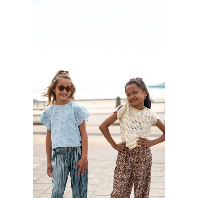 Like Flo Zomer broek meisjes navy metallic, plisse fenna F502-5610-190 large