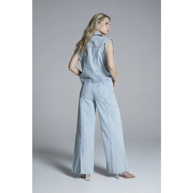 Homage to Denim H-cs25m19 straight jeans with back slits H-CS25M19 Straight Jeans With Back Slits large
