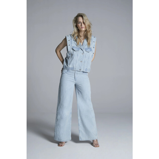 Homage to Denim H-cs25m19 straight jeans with back slits H-CS25M19 Straight Jeans With Back Slits large