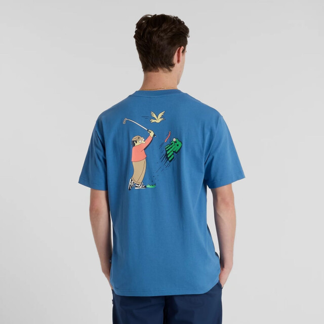 New Balance MT51904 T-Shirts Blauw MT51904 large