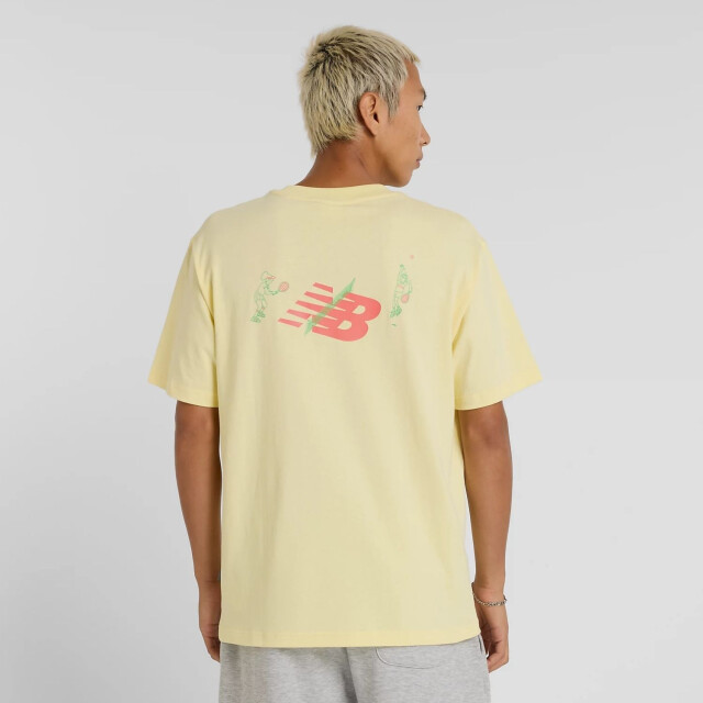 New Balance MT51903 T-Shirts Geel MT51903 large