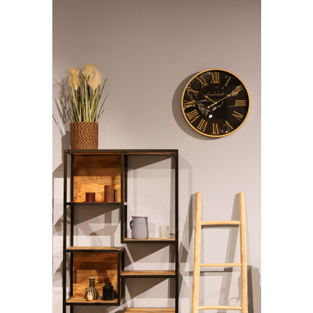 HSM Collection -wandklok marmerlook marseille-50x6x50--metaal/glas 2923436 large