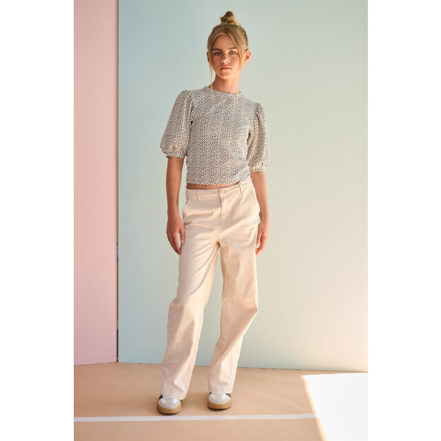 NoBell Zomer broek meisjes wit cargo, twill suca Q502-3601-020 large