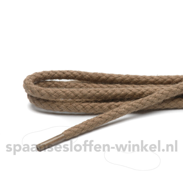 ARIESZZZ Schoenveters leverbeige grof rond dikte 4 mm Schoenveters leverbeige grof rond  dikte 4 mm 120 cm large
