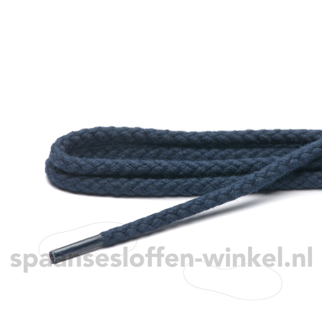 ARIESZZZ Schoenveters donker grof rond veters dikte 4 mm Schoenveters donkerblauw grof rond veters dikte 4 mm 120 cm large