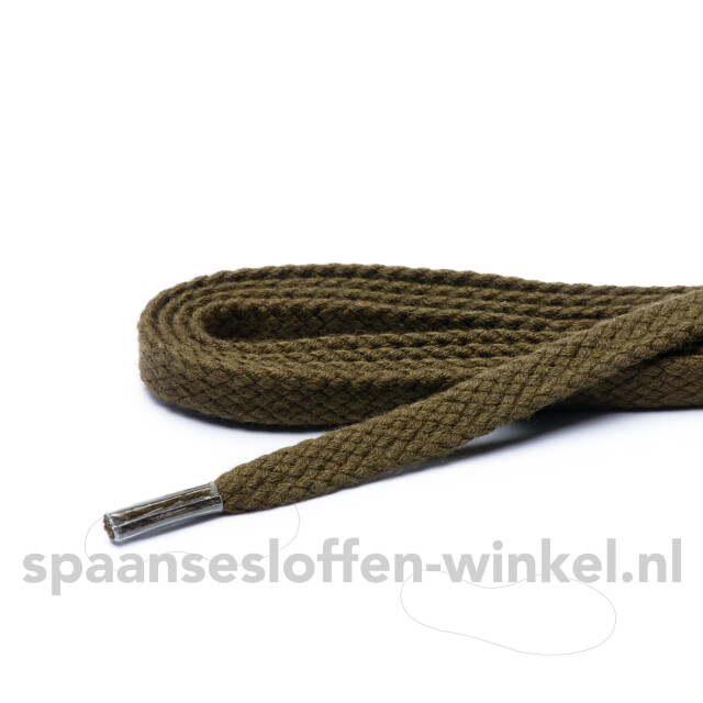 ARIESZZZ Schoenveters leger plat dikte 5 mm cm Schoenveters legergroen plat dikte 5 mm 120 cm large