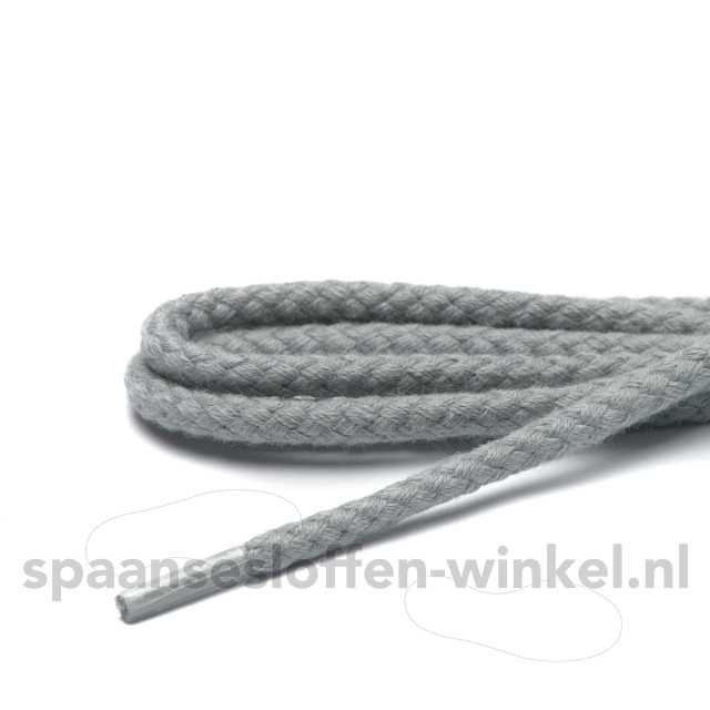 ARIESZZZ Schoenveters licht grijs grof rond dikte 4 mm cm Schoenveters licht grijs grof rond  dikte 4 mm 120 cm large