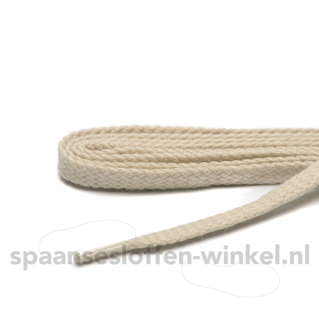 ARIESZZZ Schoenveters veters plat dikte 5 mm Schoenveters ecru veters plat dikte 5 mm 90 cm large