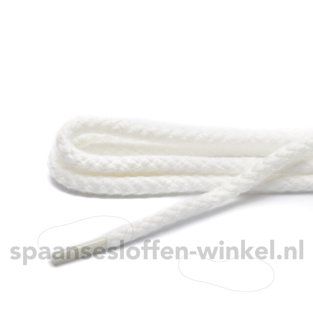 ARIESZZZ Schoenveters grof rond dikte 4 mm Schoenveters wit  grof rond dikte 4 mm 70 cm large