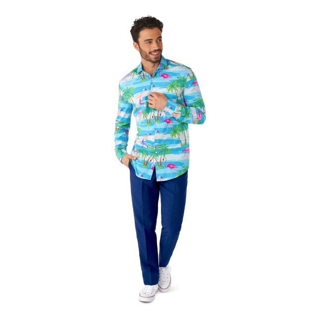 OppoSuits Shirt ls flaminguy OSSM-0027 large