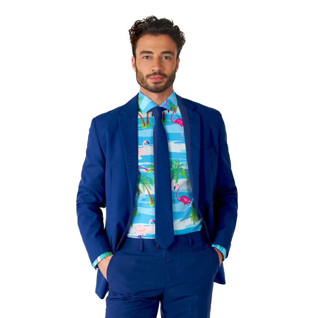 OppoSuits Shirt ls flaminguy OSSM-0027 large