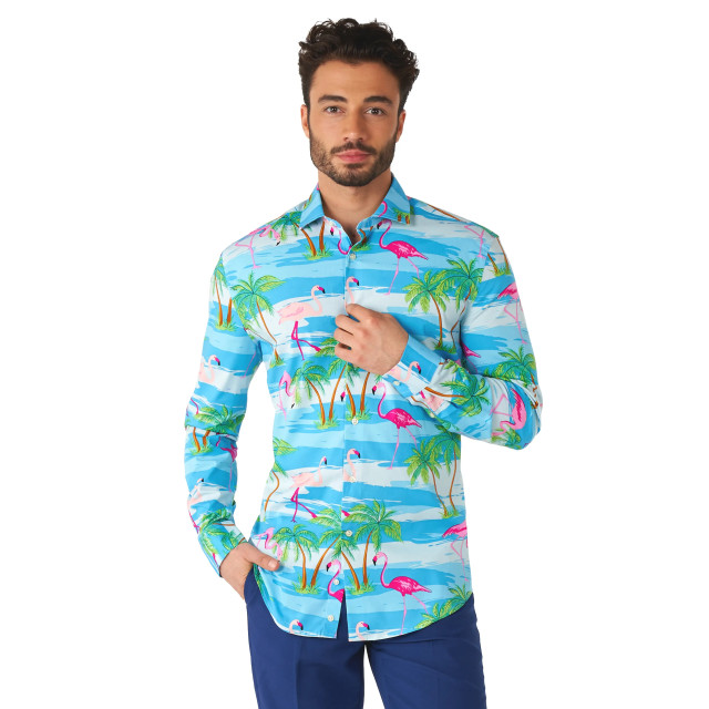 OppoSuits Shirt ls flaminguy OSSM-0027 large