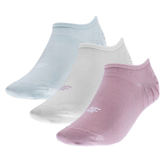 4F Dames enkelsokken (set van 3) UTFO122_pinkwhiteblue large