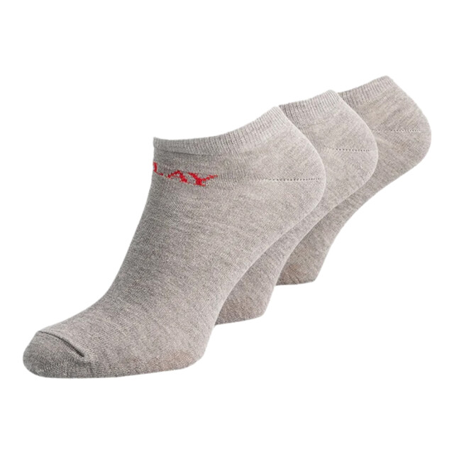 Replay Uniseks adult logo melange voeringsokken (set van 3) UTLT4863_greymelange large
