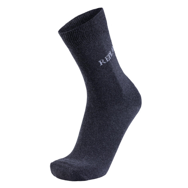 Replay Uniseks adult logo melange sokken (set van 3) UTLT4845_darkgreymelangegrey large