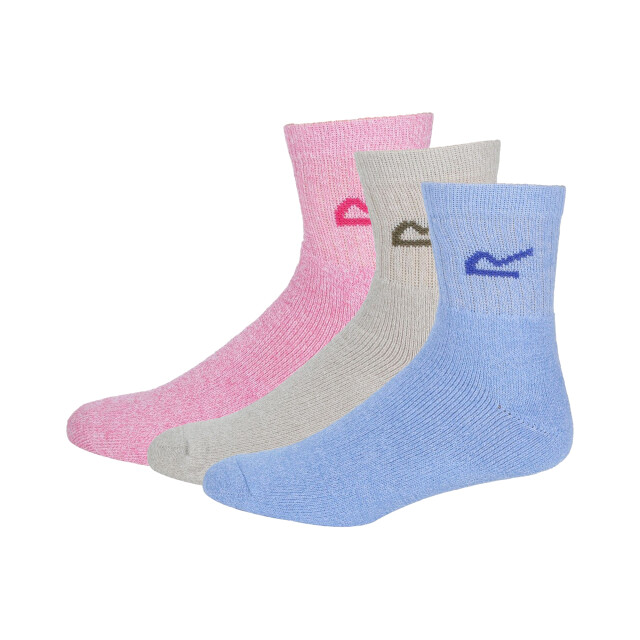 Regatta Great outdoors dames marl effect sokken (3 pak) UTRG1011_brightblushmarl large
