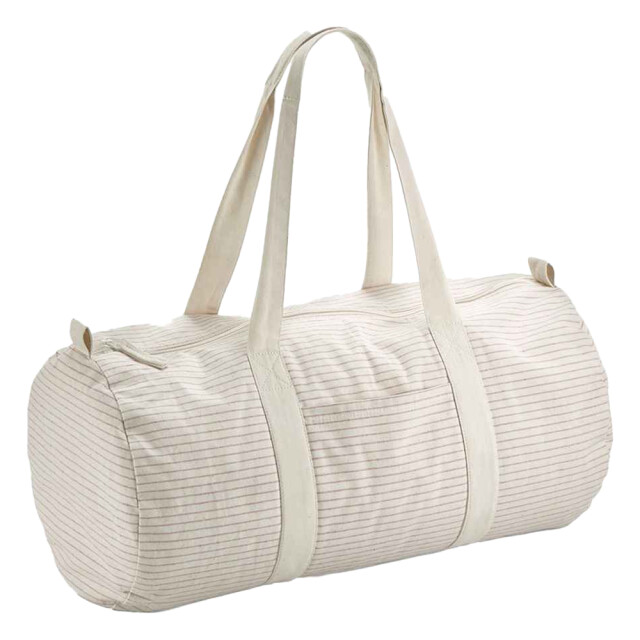Westford Mill Gestreepte katoenen duffeltas UTLT5093_grey large