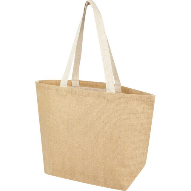 Generic Surplus Juta gelamineerde jute 7l draagtas UTPF4396_naturalwhite large