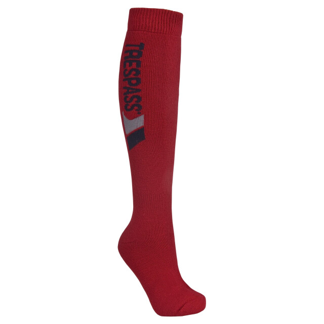 Trespass Volwassen unisex tech luxe merino wollen hoge skisokken UTTP967_red large
