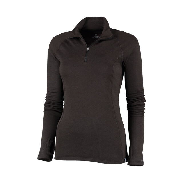 Nomad Rough zip-neck thermo control longsleeve dames | black CURWSZN8M101 large