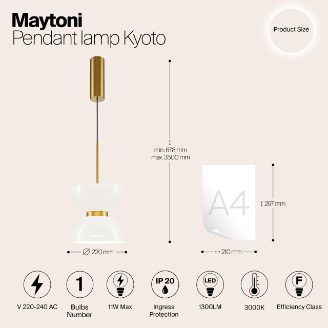 Maytoni hanglamp kyoto - Ø22 2994277 large