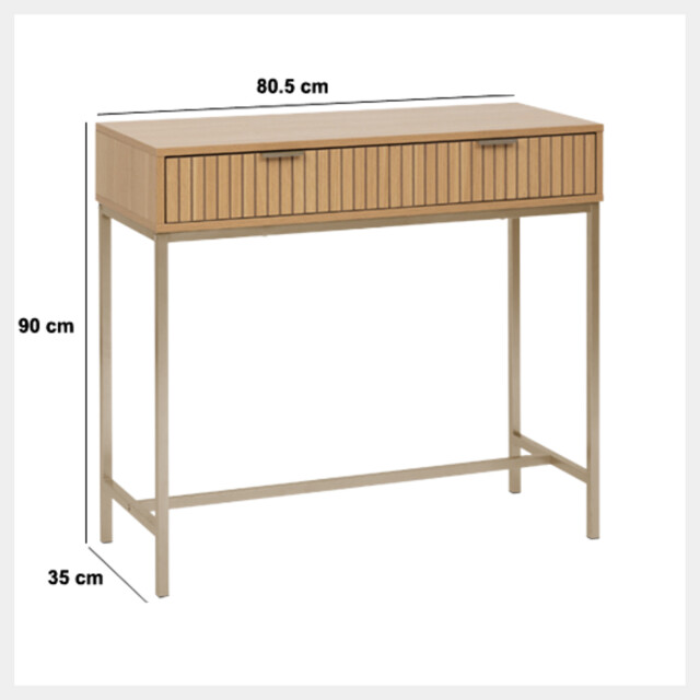 5Five ® sidetable tasso / wandtafel met dubbele laden - 3049070 large