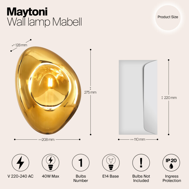 Maytoni wandlamp mabell - 2993717 large
