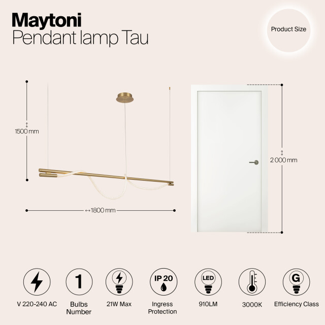 Maytoni hanglamp tau - 2994453 large