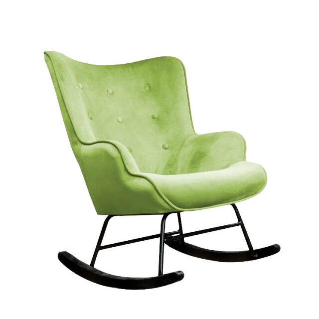 Aemely ® schommelstoel 'steerne' – dino velvet, zwart hout 3064042 large