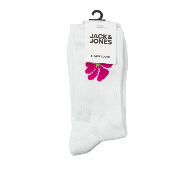 Jack & Jones Heren sportsokken jacaugust 5-pack wit 12256226 large