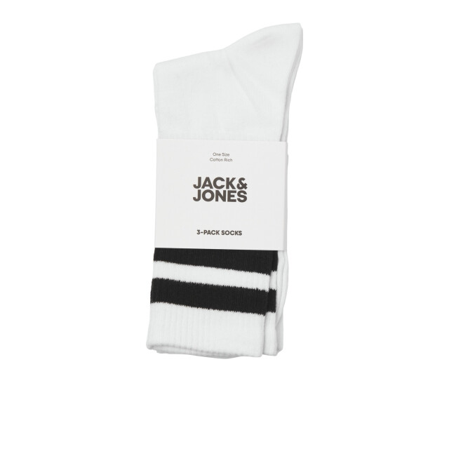Jack & Jones Heren tennissokken wit 3-pack 12260082 large